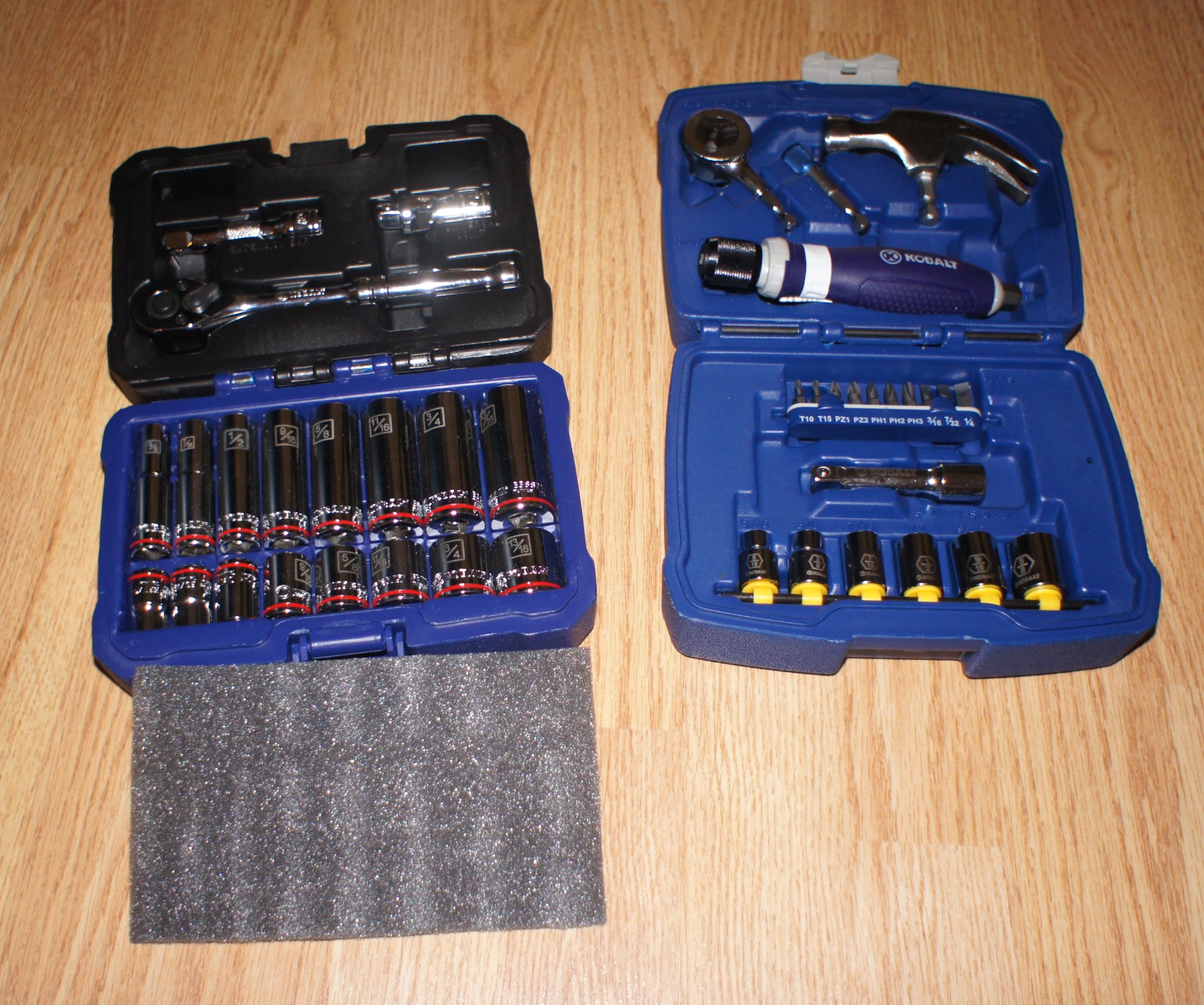 New Kobalt 19 piece wrench socket+21Piece SpeedFit Socket Hammer Set